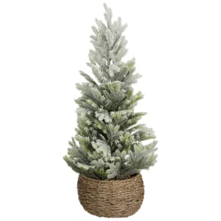 Snowy Tree in Rattan Pot 61cm