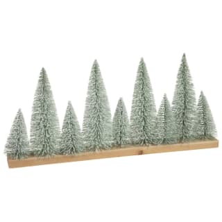 Snowy Pine Trees on Block 28cm