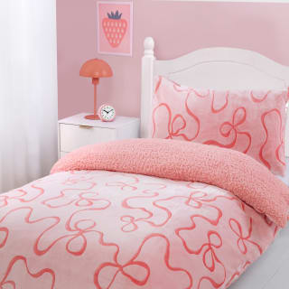 Simply Kids Pink Bow Single Duvet Set