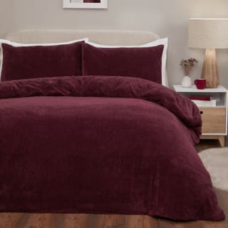 Teddy Burgundy Duvet Set - Double
