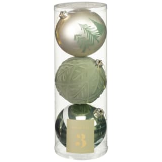 Merry Moments Large Luxury Baubles 3pk - Neutral