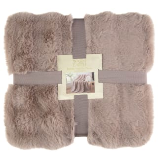 Bubble Faux Fur Throw - Mink