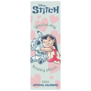 Disney Stitch Slim Calendar 2026 - You're my Happy Place