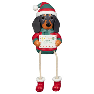 Festive Dog Shelf Sitter - Letter to Santa