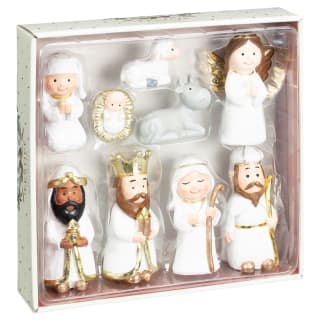 Festive Folklore Wooden Nativity Set