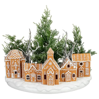 Light Up Gingerbread Houses with Trees