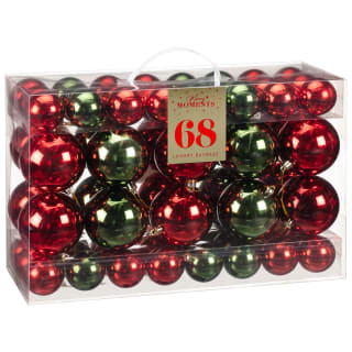 Merry Moments Luxury Baubles 68pk - Traditional