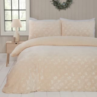 Embossed Fleece Duvet Set - Double