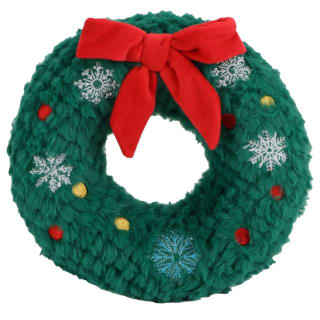 Winter Paws Tough Wreath Pet Toy