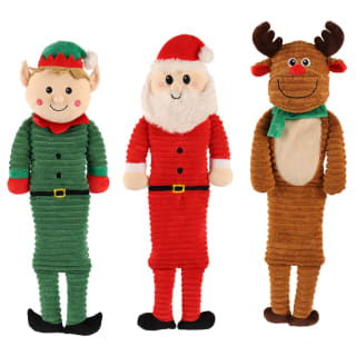 Christmas Long Body Squeaker Pet Toy - Assorted