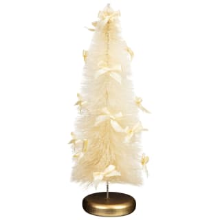 Pine Tree Ornament with Bows - Gold