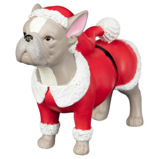Dog in Christmas Jumper Ornament 18cm - Frenchie