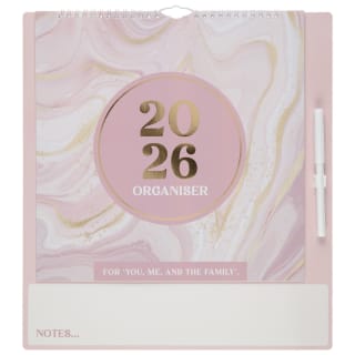 Family Organiser 2026 - Marble