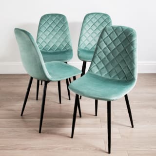 Avani Sage Velvet Dining Chairs 4pk