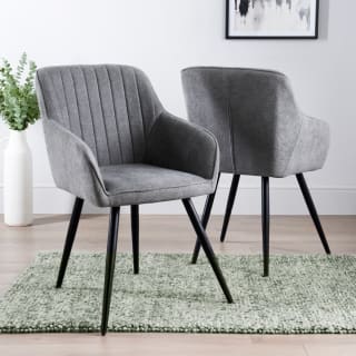 Alba Grey Dining Chairs 2pk