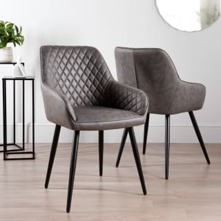 Edie Faux Suede Dining Chairs 2pk