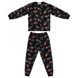 Older Kids Gaming Fleeced Pyjamas 8-13 Years - Black