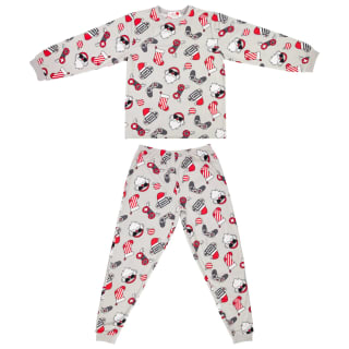 Older Kids Gaming Fleeced Pyjamas 8-13 Years - Grey