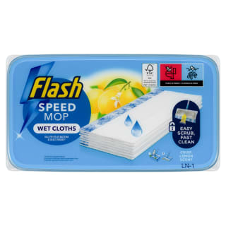 Flash Speed Mop Wet Cloths Anti Bacterial 10pk - Lemon