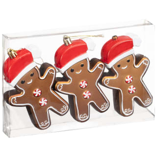 Gingerbread Tree Decorations 3pk