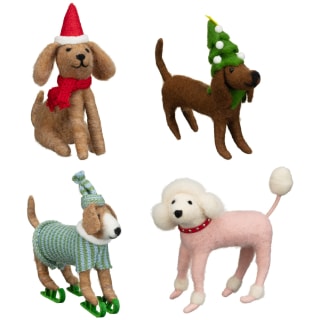 Felt Dog Tree Decoration - Assorted