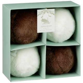 Alpine Charm Faux Fur Bauble 4pk