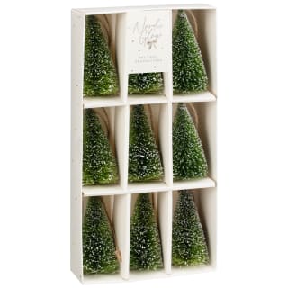 Nordic Glow Christmas Tree Decorations 9pk - Green