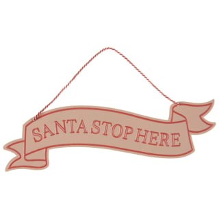 Christmas Slogan Plaque - Santa Stop Here