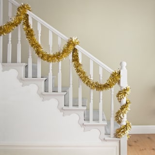 Merry Moments Tinsel Garland 10m - Gold