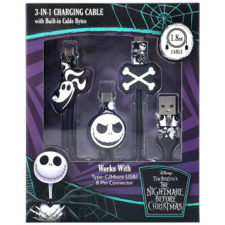 The Nightmare Before Christmas 3-in-1 Charging Cable - Jack & Zero