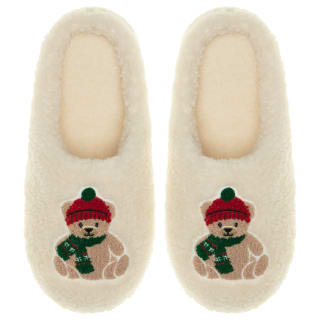 Ladies Bear Slippers Sizes 3-8