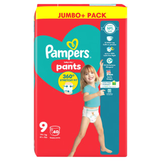 Pampers Baby-Dry Nappy Pants Jumbo 40pk - Size 9