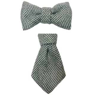 Huntley's Herringbone Pet Bow Tie Set
