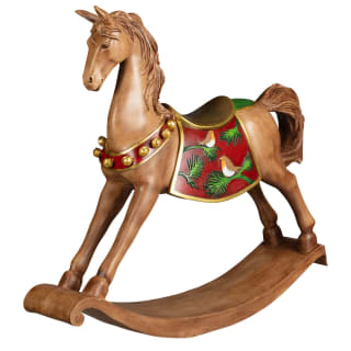Festive Folklore Traditional Wooden Rocking Horse 60cm