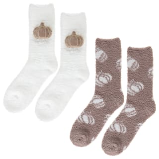 Ladies Hello Pumpkin Cosy Socks 2pk