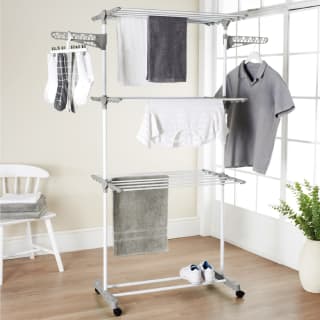 Foldable 4 Tier Airer on Wheels