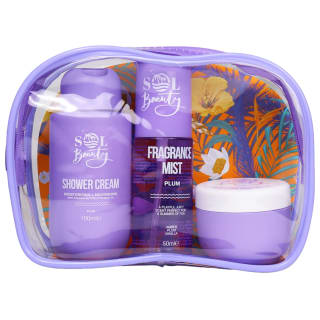 Sol Beauty Mini Bag Set 3pc - Plum