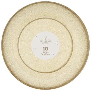 Christmas Glitter Party Plates 10pk