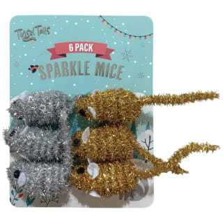 Tinsel Tails Sparkle Mice 6pk