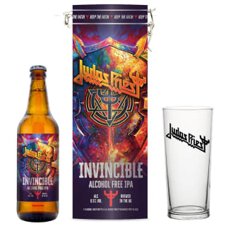 Judas Priest Alcohol Free Beer and Glass Tin Gift Set