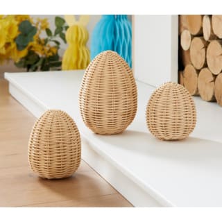 Wicker Easter Eggs 3pk
