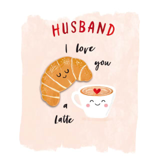 Valentine's Day Card - I Love You a Latte