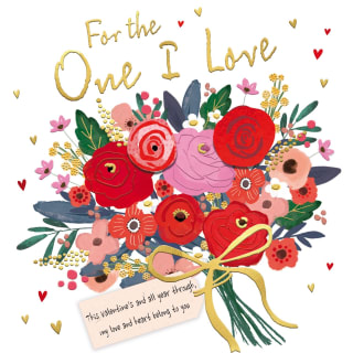 For the One I Love Valentine's Day Card