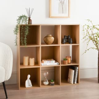 Simply Panelled 9 Cube Shelving Unit