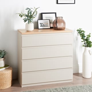 Sienna 4 Drawer Chest - Cashmere & Oak