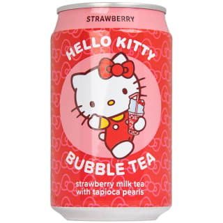 Hello Kitty Bubble Tea 320ml - Strawberry Milk Tea with Tapioca Pearls