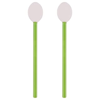 Green Glass Spoons 2pk