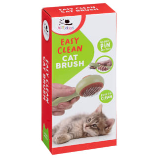 Kittykins Easy Clean Cat Brush - Green