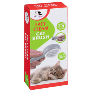 Kittykins Easy Clean Cat Brush - Grey