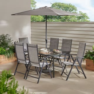 Monaco Reclining Dining Set 8pc